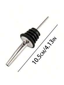 6pcs Wine Bottle Pourer, Automatic Flip Olive Oil Sprayer, Stainless Steel Olive Oil Dispenser Nozzle, Alcohol Liquor Bottle Pourer Spout, Fits Approx. 3/4 Inch Bottle Neck - Multicolor - View 6