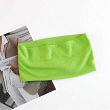 1件装男女通用纯色加宽弹力瑜伽运动头带跑步骑行户外运动吸汗带 - 多色 - 查看 9