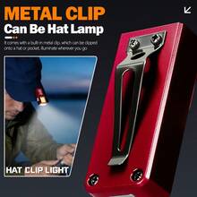 1pc Multifunctional COB High-Lumen Flashlight | Magnetic + Clip-On 2 In 1 | 4 Modes Adjustable Light | Portable Emergency Light - Multicolor - View 10