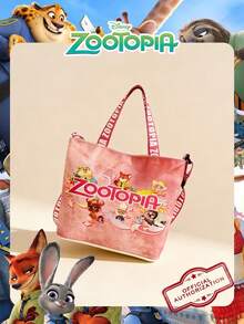 Disney 1 Pc Officially Licensed Zootopia Pattern Nick/Judy Pattern Storage Bag, Women's Cute Cartoon Handbag , Adjustable Shoulder Strap Crossbody Bag,For Women/Students,Ideal For Daily Use,Casual Outings, Shopping ﻿ - Multicolor - View 9