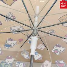 Miniso Chiếc ô trong suốt mới này dễ thương và nhẹ, với tay cầm thẳng làm bằng chất liệu PVC. Nó có khả năng chống gió và chống mưa, rất phù hợp để sử dụng hàng ngày. Thích hợp cho mùa xuân hè, quà tặng cho phù dâu, trang trí phòng ngủ, bãi biển, du lịch, dành cho nam, dành cho nữ, kỳ nghỉ, Ngày Quốc tế Phụ nữ, đồ dùng cần thiết khi đi du lịch, quà cưới, phong cách Y2K, phòng ngủ, phụ kiện xe hơi nữ, trang trí nhà bếp, những vật dụng dễ thương. - Nhiều màu - Xem 6