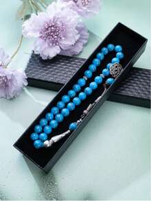 33 件高品质全新绿松石穆斯林祈祷珠，手工制作 Tasbih 10 毫米原创设计 - 彩色 - 查看 17