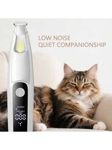 Mașină de tuns silențioasă pentru animale de companie, 50dB, reîncărcabilă și impermeabilă, cu lumină LED pentru labe, ochi, urechi, față și fund de câini și pisici mici, aparat de ras multifuncțional pentru animale de companie - Multicolor - Vizualizare 10