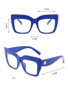1 Pair Thick Rim Extra Large Oversized Cat Eye Fashion Eyeglasses - Selaginella - View 4