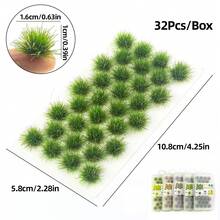 14/32 cụm hoa và cỏ thu nhỏ: Bồn hoa hình bầu dục, đồ trang trí nhà búp bê thu nhỏ, thích hợp cho việc tự làm vườn thu nhỏ, sân và cảnh ngoài trời, trang trí đám cưới thu nhỏ. - nhiều màu - Xem 9