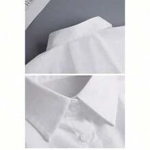 1pcs Ladies Removable Striped Shirt Collar, Pointed Fake Collar With Modest Decoration, Casual Polyester Knitted Accessories, Suitable For Spring, Autumn And Winter - White - View 11