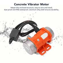 Concrete Vibrator Motor 3600RPM Maximum Speed IP66 Waterproof Aluminum Alloy Shell Single Phase Micro Vibrating Motor 30W 0.26A (20KG Vibration Force) - Tipo de Enchufe A USA (110-127V) - Ver 4