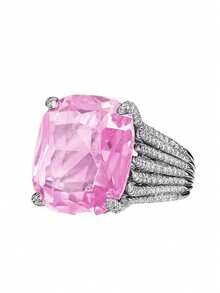 1 chiếc nhẫn đá Cubic Zirconia thời trang dành cho nữ, thích hợp làm quà tặng đám cưới, lễ đính hôn, dự tiệc hoặc quà tặng ngày Valentine. - Hồng - Xem 3