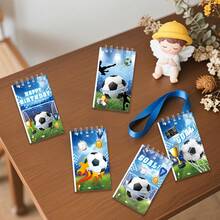 Set de 12 cuadernos de espiral con diseño de la Copa Mundial de Fútbol, cuadernos de actividades, cuadernos de estudiantes, cuadernos de escritura, cuadernos de espiral, cuadernos de material, cuadernos, útiles escolares, premios para estudiantes, cuadernos para fiestas, artículos de papelería de vuelta a la escuela, cuadernos de Navidad - Multicolor - Ver 3