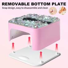 2026新款热销UV LED美甲灯，配备4个定时器（10秒/30秒/60秒/99秒）、液晶显示屏和闪亮水钻，专业美甲沙龙家用凝胶美甲烘干机，是送给美甲爱好者的完美圣诞节礼物、美甲用品和情人节礼物。 - 粉色 - 查看 5