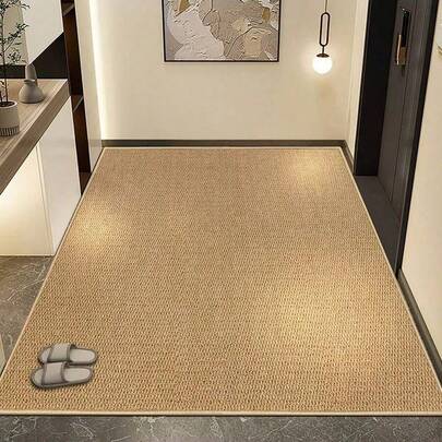 现代菠萝图案防滑门垫 - 速干、耐用、长方形地毯，适用于玄关和浴室，厚实涤纶混纺面料，PVC 背衬，防污，灰色，浴室地毯