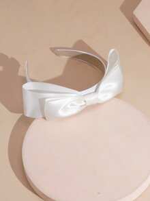 1pc Women Double Layered Bow Headband Hair Accessory, Suitable For Everyday, Work, And Party Occasions Valentine's Day Valentines,Hairband,Hair Hoop Headbands Head Accessories Beauty Home Hair Accessories - White - View 9