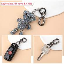 2pcs Rotating Clasp, Double-Ended Rotating Spring Clasp Hook Metal Rotating Clasp Carabiner With Spring O-Ring, Suitable For Key Chain, Bag, Wallet, Lanyard DIY Crafts - Black - View 5