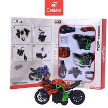 Miniatura Moto Esportiva Metal Pull Back1:14 Laranja Castela - Laranja - Visão 8