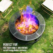36 Inch Fire Pit With Grill,Wood Burning Fire Pits For Outside With Lid& Fire Poker,Round Metal Firepit Table 3 In 1 With Cooking Grate,Outdoor Firepits For Yard Patio Bonfire Camping(Black) - Black - View 4
