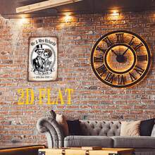 2D平面 - 1件哥特式金属装饰婚礼标牌，适用于室内和室外，复古骷髅金属牌匾，婚礼礼物铝制标牌，8x12英寸