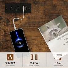 buros para recamaraKzings Buro Flotante de Pared para Recamara con Luz LED con r y Estacion de Carga Mesa de Noce Mesita de Noce Minimalista Mesa iliar Lateral Cama Mueble para Recamara Sala Dormitoburos para recamara - como en la foto - Ver 4