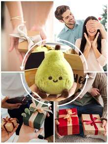 1pc Plush Pear Shaped Backpack Hanging Ornament, Cute Plush Keychain, Keyring, Soft Plush Keychain Accessory, Women Keychain, Small Gift, Birthday Gift, Couple Gift, Event Souvenir, Party Favor, Gift For Friends