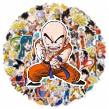 50pcs Anime Style Cute Stickers, Collectible, Includes Characters Like , Krillin, Bulma, Suitable For DIY Scrapbooking, Birthday Party Gifts, Valentine's Day Gifts, Holiday Gifts, Easter Gifts, Easter Crafts - Multicolor - View 2