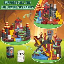 100/220/350pcs Magnetic Building Blocks - Children Magnetic Toys, Magnetic Construction Cubes, Lava Underground Magnetic Block Set, Stackable Magnets, STEM School Toys For Boys & Girls 3+ Years Old Birthday Gift - Multicolor - View 4