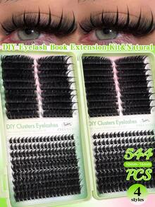 CMAYOME DIY 608/544 单根假睫毛胶水套装，可延长至 10-16 毫米，采用 0.07 毫米超轻单根人造睫毛混合制成。让您轻松打造 3D 自然眼妆。 - 青檸色 - 查看 16