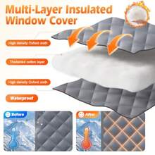 2026Qibiyuu Thermal Window Cover For Winter 39 X 63 Insulated Window Curtain With  Cold Weather Window Insulation Kit Draft Stopper Blackout Curtain For Home Keeps Heat In And Blocks Cold Air - 39in X 63in Cover - View 4