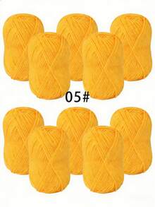 EDCUEBE7 10pcs/Set Premium Acrylic Yarn Kit, Soft Milk Cotton Yarn Suitable For Crochet & Knitting Beginners, Ideal For DIY Dolls, Sweaters, Hats, Scarves, Shawls, Home Decor, Each Skein 25g - Soft & Durable, Perfect For DIY Knitting & Crochet Projects, Great For Making Scarves, Hats, Gloves, Blankets And Crafts. - Multicolor - View 13