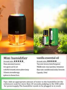 A 180ml Car Humidifier, Equipped With 2 Working Modes, A Colored Night Light, Silent Spray, Car Air Freshener, And A Small Bedroom Aromatherapy Diffuser, Available In Black, White, And Pink, Compatible With Aromatherapy Essential Oils. Ideal For Car Accessories, Home Decoration, Rooms, Offices - Model 988 - View 24