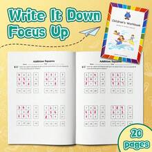 Cuaderno de ejercicios de práctica de matemáticas - Ejercicios de escritura de números y cálculos con conteo, orden numérico, ejercicios de suma y resta, páginas de práctica claras, desarrolla el sentido numérico, la lógica, la concentración y las habilidades de resolución de problemas - Cuaderno de ejercicios de matemáticas - Ver 17