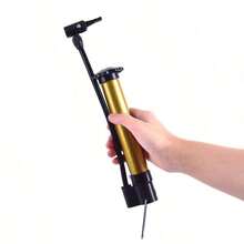 1 High Pressure Air Inflator For Bicycles, Basketballs, Soccer Balls And Mini Tires/Multipurpose Balls - Metal Manual Air Pump Inflation Tool - Yellow - View 6