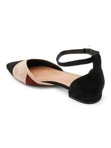 Escarpin-Derby Bicolore à Brides Croisées - Black 9832 - View 3