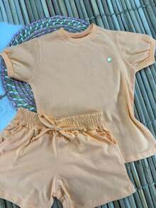 Girls' Outfit Set - New Arrival/Fashion/Party/Outing/Promotion/ - 淺橘色 - 查看 3