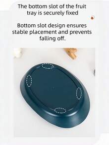 Multi-Tier Fruit Plate, European Style Dried Fruit Tray, Bamboo & Wood Frame, Household Snack Plate, Candy Dish, Fruit Basket - White - View 3