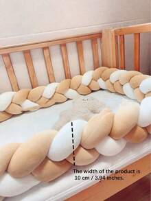 1件手工编织钢丝婴儿床护栏垫，柔软加厚，适用于婴儿摇篮、换尿布台、婴儿车、婴儿床 - 白駝駝 - 查看 3