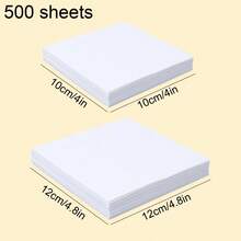 500pcs Wax Paper Sheets, Candy Wrapping Paper, Pre-Cut Twisted Wax Paper Squares 4.8x4.8/4x4 Inches, Suitable For Caramel, Chocolate, Toffee, Lollipops - White - View 3