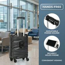 Vali Wave Style 20 inch có bánh xe xoay êm ái, vali xách tay cỡ cá nhân, bộ hành lý, hộp hành lý xách tay, hành lý xách tay, bộ hành lý, túi hành lý, vali kéo, túi du lịch, vali dung tích lớn, đồ dùng đựng quần áo, đồ dùng cần thiết cho du lịch biển, đồ dùng cần thiết cho kỳ nghỉ. - màu đen - Xem 7