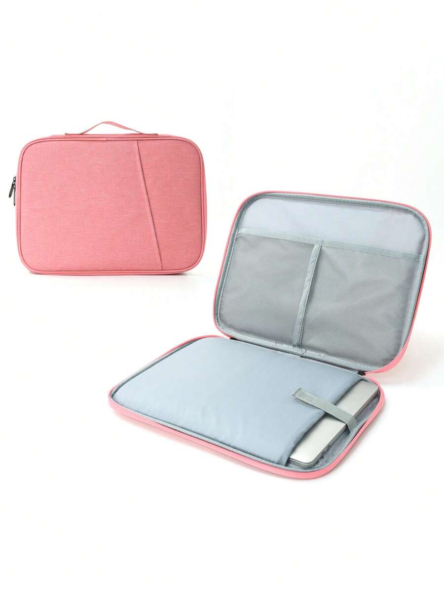 13-14英寸笔记本电脑包，笔记本电脑内胆包，笔记本电脑保护套，手提包，多功能，便携，轻便，适合商务、通勤、上学等场合。 - 粉色 - 查看 1