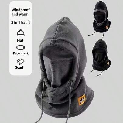Gorro de invierno cálido y a prueba de viento unisex, gorro de forro polar para exteriores, pasamontañas a prueba de viento, adecuado para ciclismo de montaña, máscara de motocicleta, gorro bufanda todo en uno, esencial para montar en motocicleta - regalo perfecto para exteriores