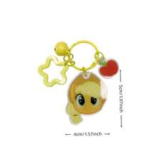 MY LITTLE PONY 1个可爱卡通人物钥匙扣，带铃铛吊坠，超级可爱，是送给女孩和动漫迷的理想礼物，也是卡哇伊度假必备包包配件。 - 彩色 - 查看 3