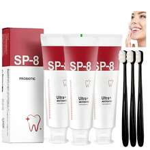 3Pcs SP8 Pasta Dental, Pasta de Dientes Blanqueadora Probioticos sp-8, Pasta de dientes para aliento fresco, blanquear, encías saludables y eliminación de manchas - Menta - Ver 1