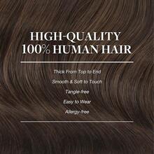 4# Brown Clip In Hair Extensions Human Hair Double Weft Clip In Brazilian Remy Human Hair Extensions 8pcs Per Set With 18 Clips 14-28 Inch - S4 - View 3