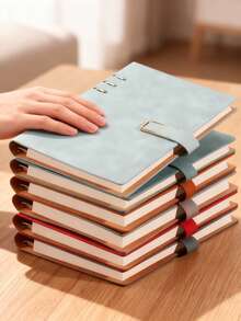 1 本 A5 可替换内芯笔记本（带内页） - 高级人造革封面，内置横线内页，采用无木浆纸，书写流畅，防渗墨 - 非常适合日记、学习笔记和办公文件。