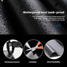 1 pieza Lona de estanque negra de 15X20 pies, lona impermeable para estanque y suministros para estanque al aire libre, estanque de koi, estanque de patos - Multicolor - Ver 5