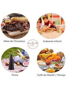 DeTODO Ventilador repelente de moscas y asesino de mosquitos multifuncional para exteriores - Funciona con batería, atrapa bichos de cocina automático - Negro - Ver 8