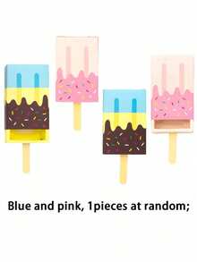 12pcs - 3D Ice Lolly Shaped Gift Box - Fun Paper Candy Box, Baby Shower Decor - DIY Cute Party Favors And Mini Gift Boxes, Mini Cartoon Candy Foldable Paper Decorative Box, Gender Reveal Party Decor For Boys Or Girls