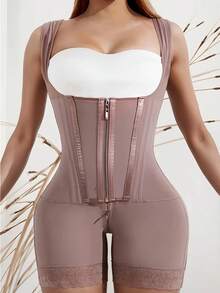 1Pc Women's Flexible Boning Adjustable Straps Seamless Colombian Shapewear | Faja Moldeadora Style For Instant Tummy Slimming, Butt Enhancement & Waist Training - Ideal For Post-Surgery & Daily Activities & Parties And Galas, Valentine's Day Corsets - 彩色 - 查看 7