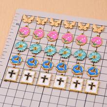 1个彩色不锈钢滴油多形状吊坠,DIY珠宝制作,手工串珠材料,工艺配件 - diy - 查看 6