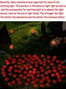 5/50个发光迷你瓢虫摆件，树脂动物装饰，适用于仙女花园微景观、蛋糕装饰、微缩模型、花园摆件、仙女花园、户外装饰、仙女花园配件、家居装饰，可用作夜灯，圣诞礼物、女士礼物、返校用品、教室装饰 - 彩色 - 查看 2