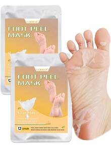 5双装足部去角质面膜 - 无酒精，蕴含玻尿酸和甘油，去除死皮，滋润肌肤，缓解脚后跟干裂，软化粗糙足部肌肤，适合秋冬季使用 - 白色 - 查看 9