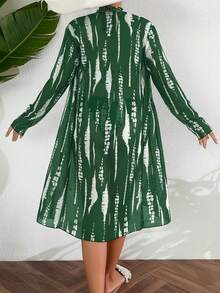 3pcs/Set Sexy Printed Women's Bikini Swimsuit, Hot Selling Summer Swimwear - Dark Green With White Background - View 2